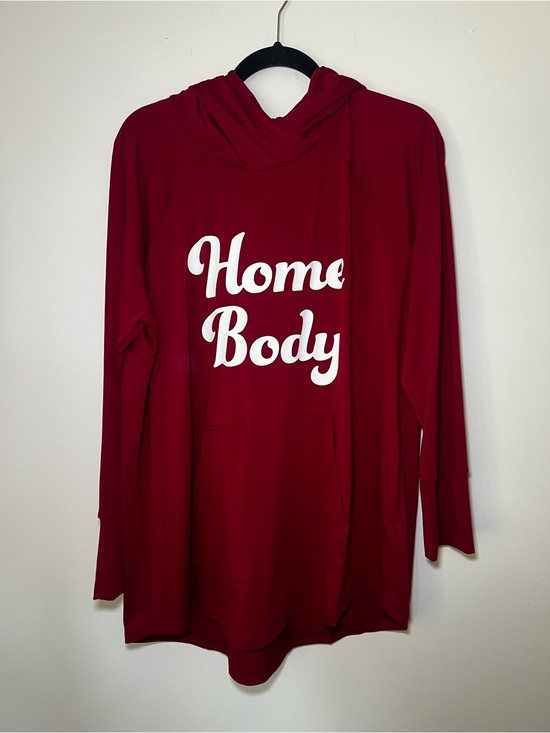 LuLaRoe Tops - LuLaRoe Amber Red "Home Body" Hoodie